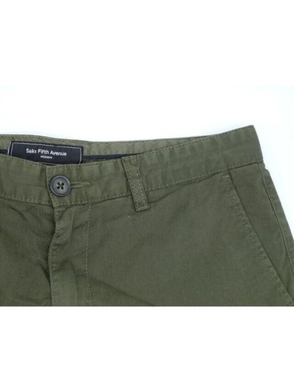 Saks Fifth Avenue Men's Shorts Size 30 Green Modern Cotton Shorts